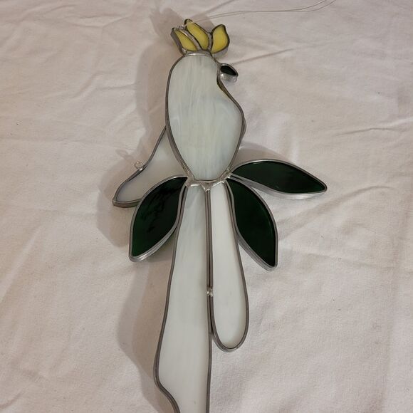 Stained Glass suncatcher lead trimmed Parrott colorful 12.5 IN - Picture 6 of 9